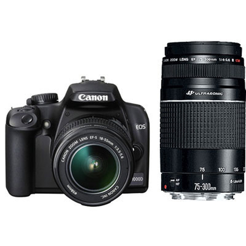 Canon 1000D + EF-S 18-55mm + EF 75-300mm