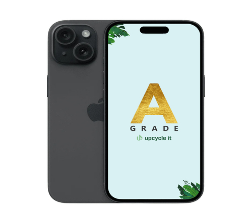 upcycle it Apple iPhone 15 (Refurbished) A 15,5 cm (6.1") Две SIM-карты iOS 17 5G USB Type-C 128 GB Черный Восстановленный товар
