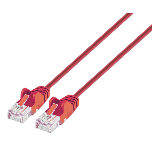 CAT6 U/UTP SLIM NETWORK PATCH CABLE, 7 FT., RED