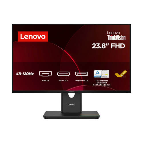 Lenovo ThinkVision T24-40 platta pc-skärmar 60,5 cm (23.8") 1920 x 1080 pixlar Full HD LCD Svart