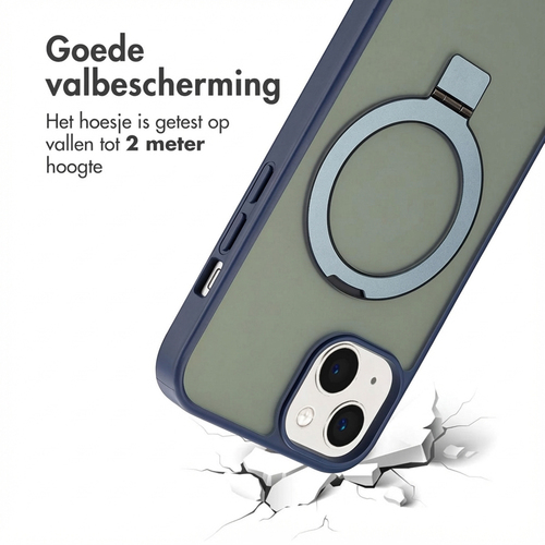 Accezz Ring Stand Backcover met MagSafe iPhone 14 - Blue, afbeelding 4