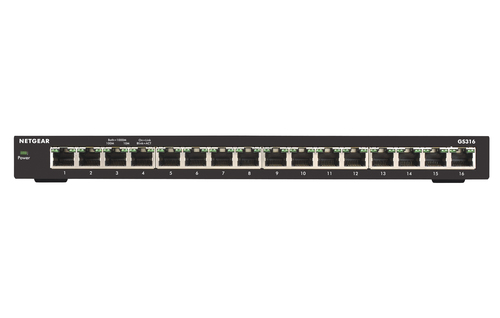 NETGEAR GS316 Unmanaged Gigabit Ethernet (10/100/1000) Black