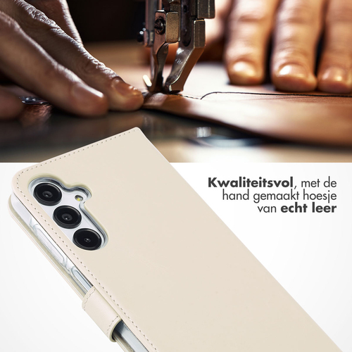 Selencia Echt Lederen Bookcase Samsung Galaxy A16 (5G) - Greige, afbeelding 2