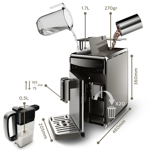 Saeco GranBaristo Avanti Super-automatic espresso machine HD8977/01 – image 9