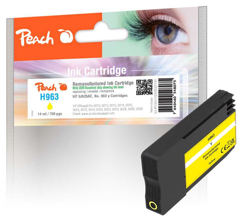Peach 3JA25AE ink cartridge 1 pc(s) Compatible Yellow