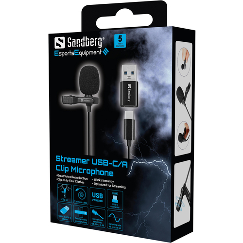 Sandberg Streamer USB Clip Microphone – image 6