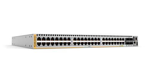 AT-X950-52XTQM Switch multigigabit de capa 3 apilable 48 puertos RJ45 1G/25G/5G/10G 4 puertos QSFP/QSFP28 40G/100G AT-X950-52XTQM