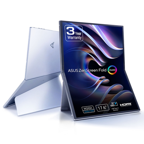 ASUS ZenScreen Fold OLED MQ17QH монитор для ПК 43,9 cm (17.3") 2560 x 1920 пикселей Quad HD Серебристый