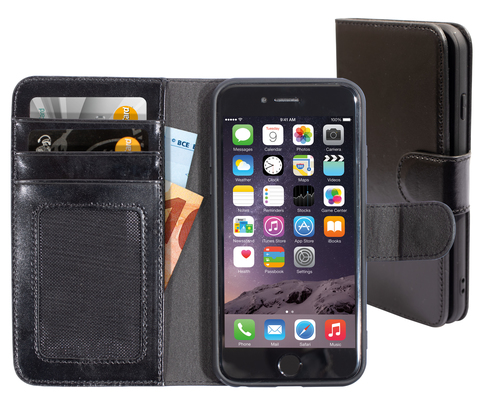 Mobiparts Excellent Wallet Case 2.0 Apple iPhone 6, iPhone 6S Jade Black – image 1