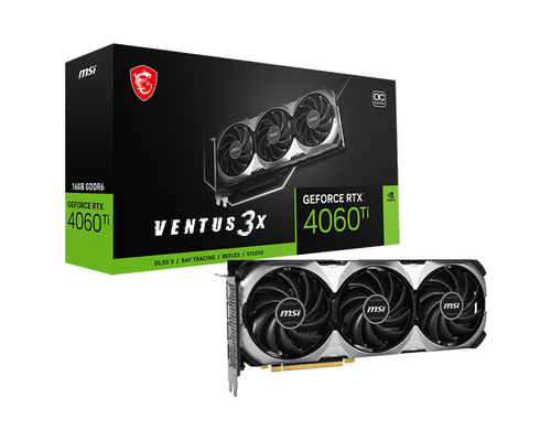 MSI VENTUS GEFORCE RTX 4060 TI 3X 16G OC видеокарта NVIDIA 16 GB GDDR6
