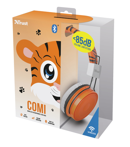 Trust Comi Headset Wireless Head-band Music Bluetooth Orange – image 5