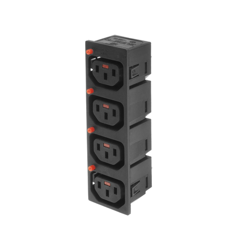 IEC LOCK 4X C13 OUTLET. 1 stk, afbeelding 2