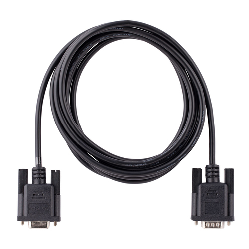StarTech.com 3m RS232 Serial Null Modem Cable, Crossover Serial Cable w/Al-Mylar Shielding, DB9 Serial COM Port Cable Female to Male, Compatible w/DTE Devices - Tool-Less Design w/Thumbscrews, Black, F/M (9FMNM-3M-RS232-CABLE) Nulmodem-kabel 3m Sort – billede 5