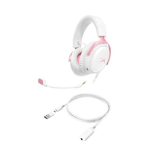 HyperX Cloud III White/Pink Gaming Headset – image 8