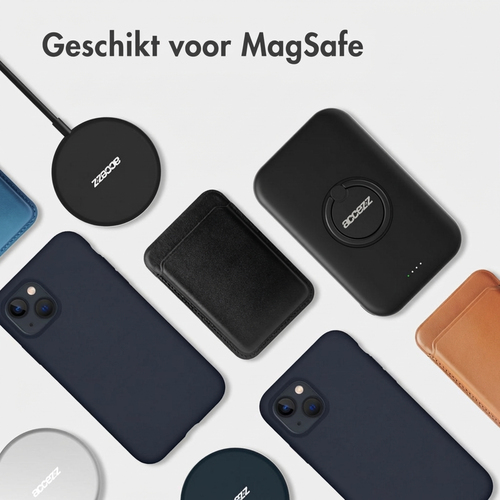 Accezz Liquid Silicone Backcover met MagSafe iPhone 15 Plus Telefoonhoesje Blauw, afbeelding 7