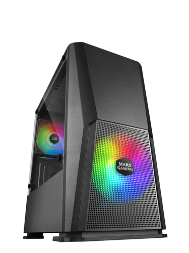 Mars Gaming MCONE PC Case MicroATX FRGB Fans Black