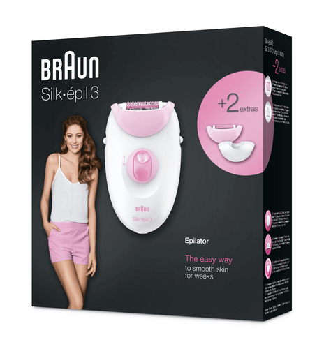 Braun Silk-épil 3 81647001 epilator 20 tweezers White, Rose – image 3