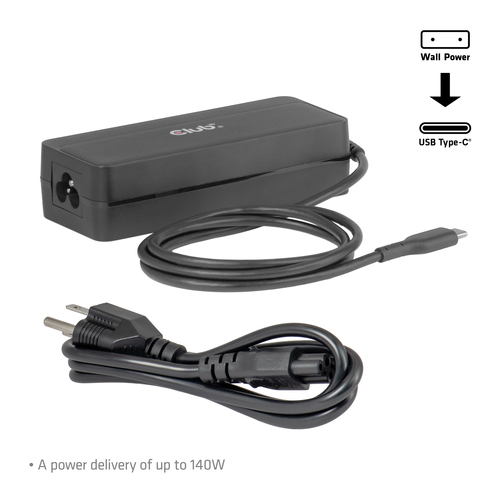 Club 3D USB-C Laptop Charger 140W, 1 meter oplader, afbeelding 4