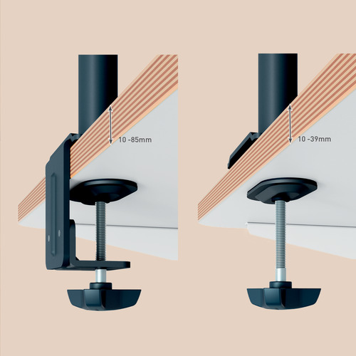 Leitz Ergo Dubbele Monitorarm zwart, afbeelding 8
