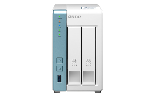 QNAP TS-231P3 NAS Tower Annapurna Labs Alpine AL-214 4 GB DDR3 0 TB QNAP QTS Бирюзовый, Белый