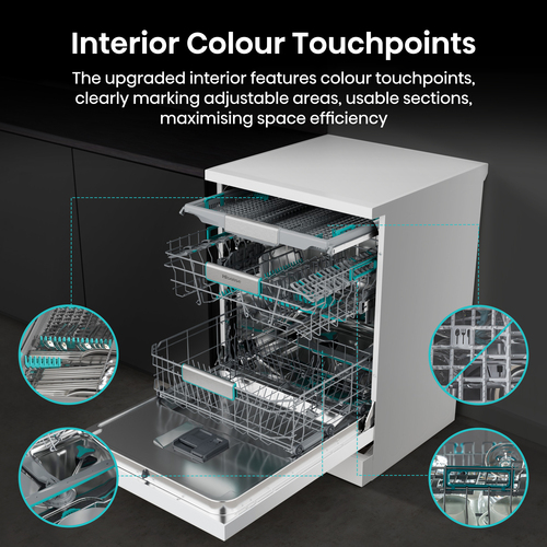 Hisense HS673A90WUK 60cm Freestanding Dishwasher - White - image 8
