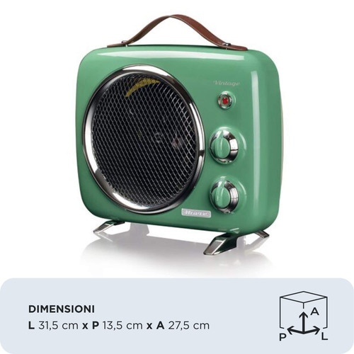 Ariete Vintage groene ventilatorkachel – Foto 4 van 4