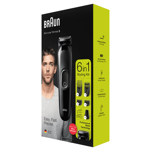 Braun All-in-one 6-in-1 MGK3225 Men Beard Trimmer, Face Trimmer & Hair Clipper, Black – image 4