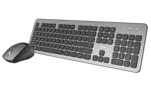 Trust Raza keyboard Mouse included Universal RF Wireless Black, Grey