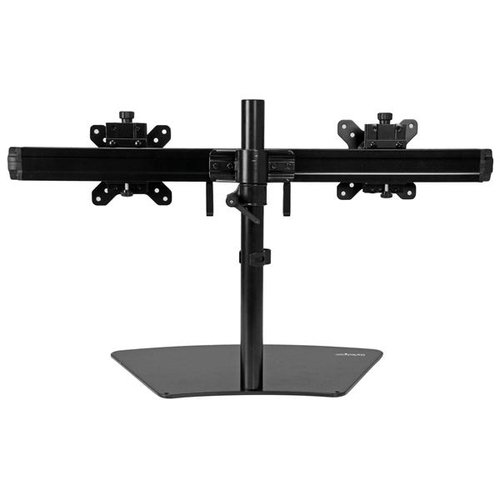 StarTech.com Dual Monitor Mount - Supports Monitors 12 to 24 - Adjustable - VESA Monitor Stand for Desk - Low Profile Base - Horizontal - Black (ARMBARDUO) Stativ LCD display 24 – billede 3