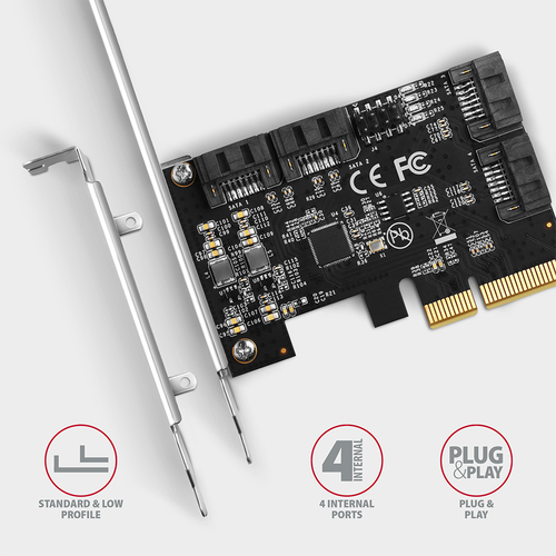AXAGON 4  interner SATA 6G-Port-PCIe-Controller – Foto 4 von 7