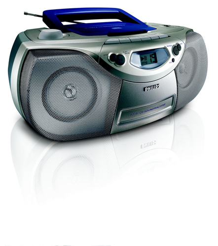 Philips AZ101/00C garso kolonėlių komplektas namams 2 W Mėlyna, Sidabras