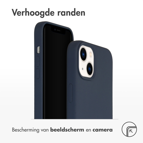Accezz Liquid Silicone Backcover iPhone 14 Plus - Donkerblauw, afbeelding 4
