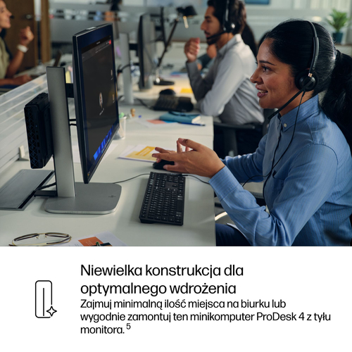 HP Inc. Komputer ProDesk 4 Mini G1i  U7-265T 1TB/16GB/W11P      BY7D1ET