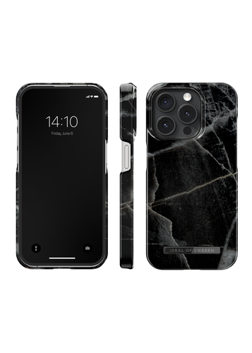 iDeal of Sweden Printed Case iPhone 15 Pro Black Thunder Marble Marble – image 3