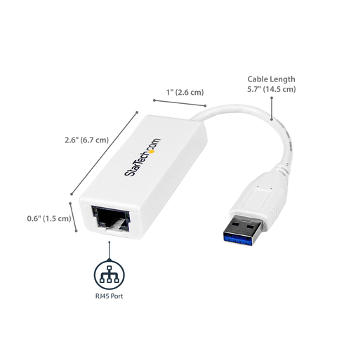 StarTech.com USB 3.0 to Gigabit Ethernet Network Adapter, 10/100/1000 Mbps, USB to RJ45, USB 3.0 to LAN Adapter, USB 3.0 Ethernet Adapter (GbE), TAA Compliant – image 6