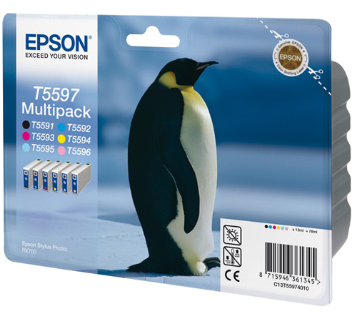 Epson T5597 Ink Cartridges Multipack (Penguin)