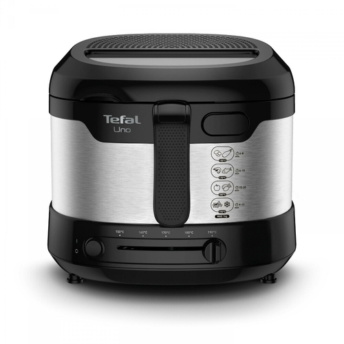 Tefal Uno FF215D Одиночный 1,8 L Автономный 1600 W Фритюрница Черный, Нержавеющая сталь