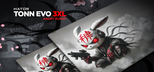 HATOR Tonn EVO 3XL Angry bunny Game-muismat Meerkleurig, afbeelding 10