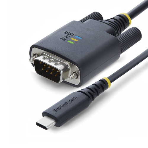 StarTech.com 1P6FFC-USB-C-SERIAL serielkabel Sort 2 m USB Type-C RS-232