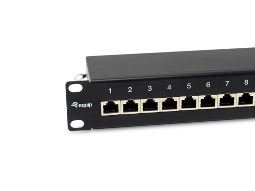 Equip Patchpanel 12x RJ45 Cat6A 10" FTP 1HE Premium zwart, afbeelding 3