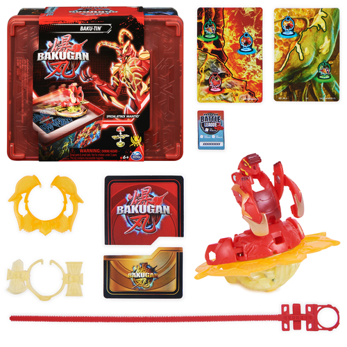 Baku-tin de Bakugan con Special Attack Mantid característico