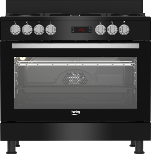 Beko GM15311DBNS Freestanding cooker Electric Gas Black