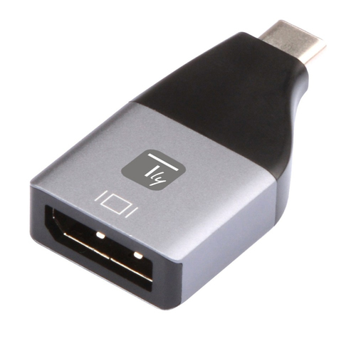 Techly IADAP USBC-DP4K USB графический адаптер 3840 x 2160 пикселей Черный, Серебристый
