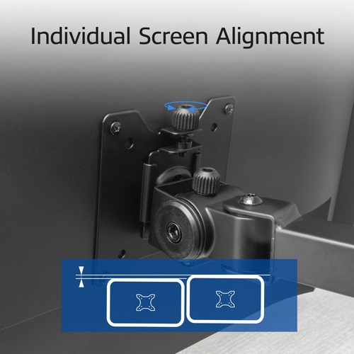 ACT AC8326 Monitorhalterung Schreibtischstütze 2 Bildschirme – Foto 10 von 10