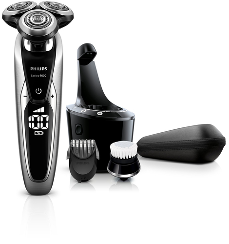 Philips SHAVER Series 9000 S9711/33 men's shaver Rotation shaver Trimmer Black, Chrome