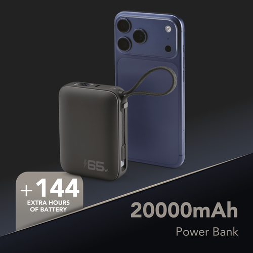 Cellularline POCKET POWER BANK 20000 mAh 65W USB-C PORT BLACK – image 2