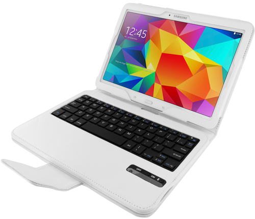 Mobiparts Bluetooth Keyboard Case Galaxy Tab 4 10.1 White – image 1