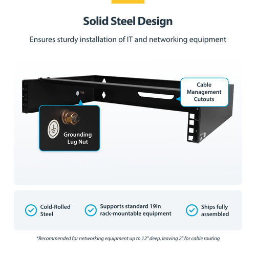 StarTech.com 2U Wall Mount Network Rack – image 7