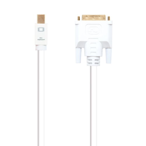 Nanocable Cable conversor Mini DP a DVI, Mini DP/M - DVI/M, Blanco, 5.0 M