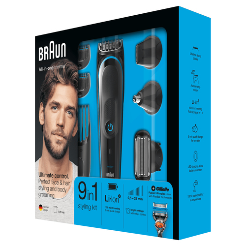 Braun Multigroomer 9-in-1 All-in-one trimmer MGK5080, Beard Trimmer & Hair Clipper, Body Groomer, Detail Trimmer – image 5